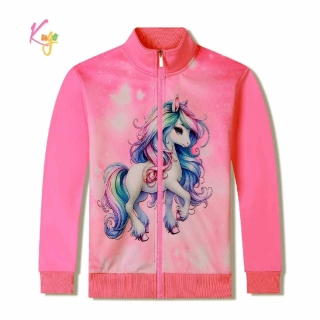 Teplá dívčí mikina Kugo PT2503 světle růžová