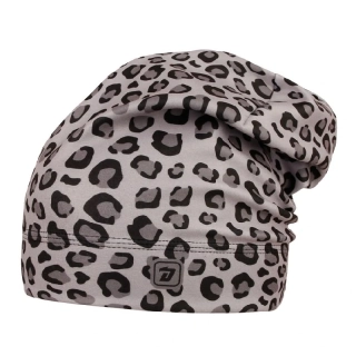 Flísová čepice Dráče Yetti - vzor 55 - šedá - leopard