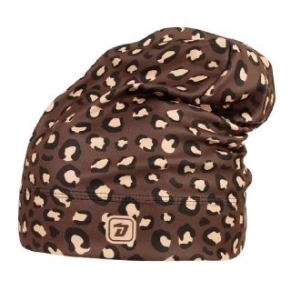 Flísová čepice Dráče Yetti - vzor 53 - hnědá - leopard