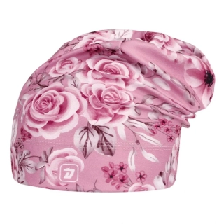Flísová čepice Dráče Yetti - vzor 39 - starorůžová - růže