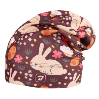 Flísová čepice Dráče Yetti - vzor 33 - fialová - králíci