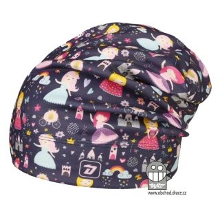 Flísová čepice Dráče Yetti - vzor 09 - fialová - princezny