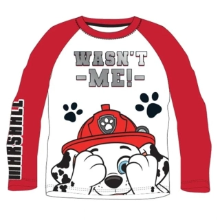 Chlapecké tričko dlouhý rukáv Tlapková patrola 52021619 červená