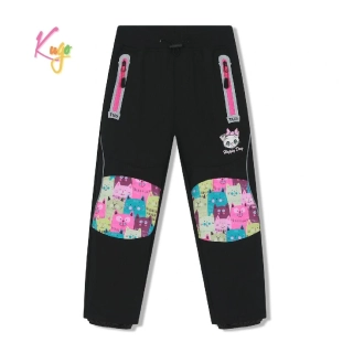 Dívčí softshellové kalhoty zateplené Kugo HK5050 černé