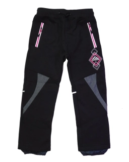 Dívčí softshellové kalhoty zateplené Kugo HK5060 tmavě šedé