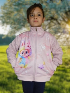 Teplá dívčí mikina Kugo PT2525 pudrová