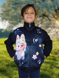 Teplá dívčí mikina Kugo PT2525 tmavě modrá