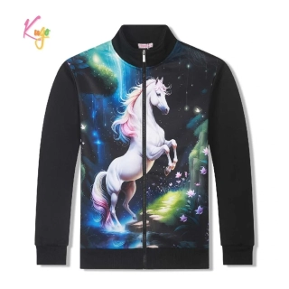 Teplá dívčí mikina Kugo PT2507 černá