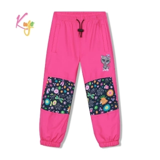 Dívčí šusťákové kalhoty zateplené Kugo DK8500 růžové