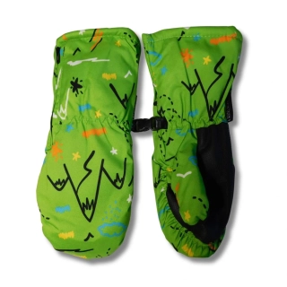 Dětské šusťákové palcové rukavice Echt C088 zelené