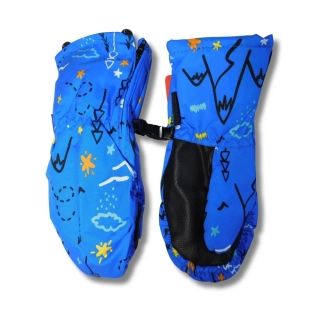 Dětské šusťákové palcové rukavice Echt C088 modré