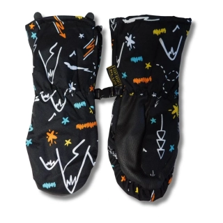 Dětské šusťákové palcové rukavice Echt C088 černé