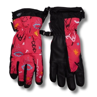 Dětské šusťákové prstové rukavice Echt C069 růžové