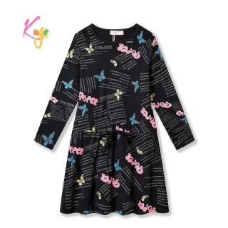 Dívčí šaty dlouhý rukáv Kugo HC9320 černé