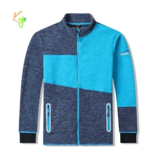 Chlapecká flísová mikina Kugo BM5615 šedomodrá