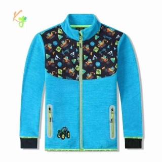 Chlapecká flísová mikina Kugo BM5611 tyrkysová