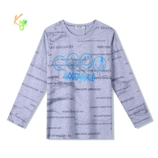 Chlapecké tričko dlouhý rukáv Kugo DT9419 šedé