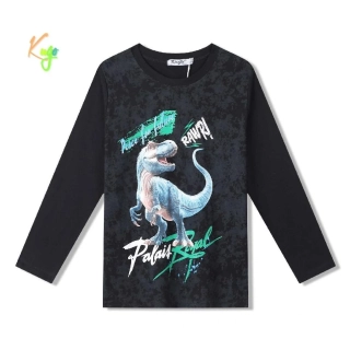 Chlapecké tričko dlouhý rukáv Kugo XC1305 černé