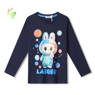 Chlapecké tričko dlouhý rukáv Kugo DT9421 tmavě modré