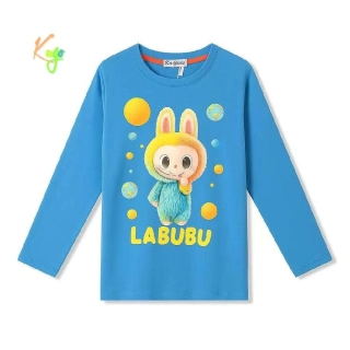 Chlapecké tričko dlouhý rukáv Kugo DT9421 světle modré