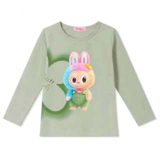 Dívčí tričko dlouhý rukáv Kugo PT2520 zelené