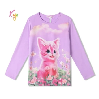 Dívčí tričko dlouhý rukáv Kugo ST3621 fialové