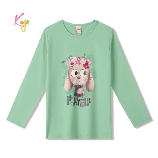 Dívčí tričko dlouhý rukáv Kugo WK1214 zelené