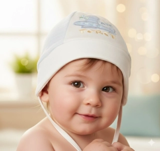 Kojenecká čepice s ledadlem Fido béžová