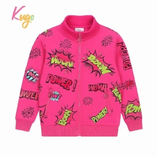 Teplá dívčí mikina Kugo GM9775 růžová