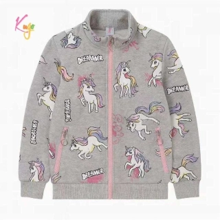 Teplá dívčí mikina Kugo GM9771 šedá