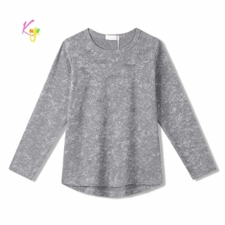 Dívčí tričko dlouhý rukáv Kugo WL0945 šedé