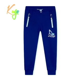 Teplé chlapecké tepláky Kugo JK9550 petrolejové