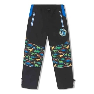 Chlapecké šusťákové kalhoty zateplené Kugo BU620 černé