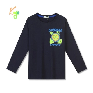 Chlapecké tričko dlouhý rukáv Kugo FC0359 tmavě modré