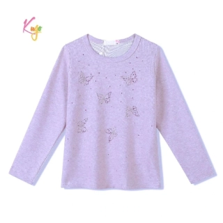 Dívčí tričko dlouhý rukáv Kugo WL0942 fialové