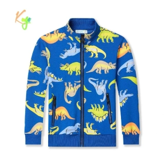 Chlapecká mikina Kugo HC9303 s dinosaury modrá