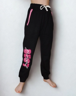 Dívčí tepláky Kugo LT1510 černé