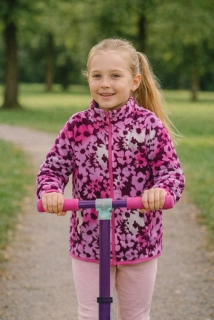 Dívčí flísová mikina Wolf B2441 vínová