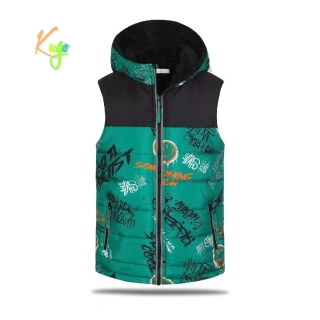 Chlapecká šusťáková vesta zateplená Kugo FM0368 zelená