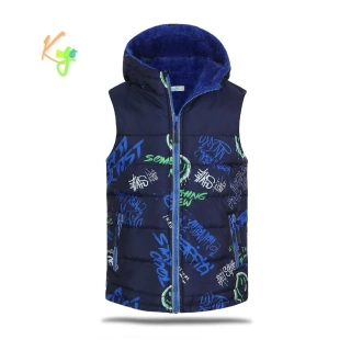 Chlapecká šusťáková vesta zateplená Kugo FM0368 modrá