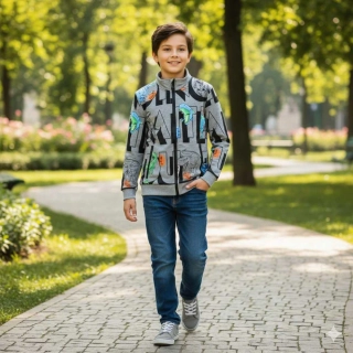 Chlapecká mikina Kugo GM8718 šedá