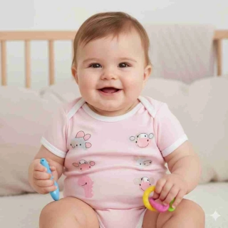 Kojenecké body krátký rukáv Wolf E2403 růžové