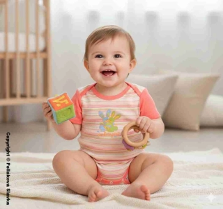 Dětské body dlouhý rukáv Baby Boom oranžové