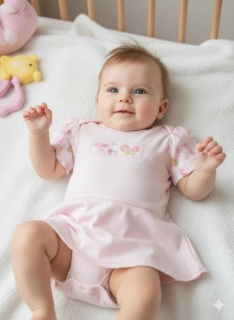 Kojenecké body se sukýnkou Ewa Plastuš růžové