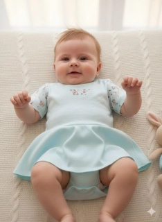 Kojenecké body se sukýnkou Ewa Plastuš modré