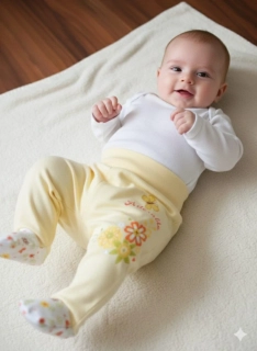 Kojenecké polodupačky Ewa Jáš žluté