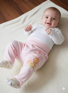 Kojenecké polodupačky Ewa Jáš růžové