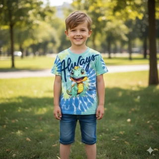 Chlapecké tričko krátký rukáv Kugo FC0370 khaki