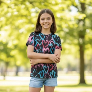 Dívčí funkční tričko Kugo ST3660 černé