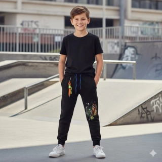 Chlapecké tepláky Kugo MT1736 černé